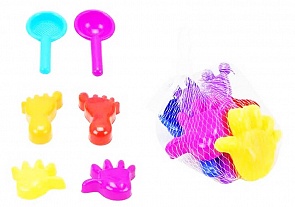 Набор для игр с песком из серии Лучик, 6 предметов (ABtoys, PT-00699)